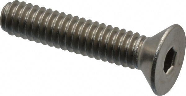 Value Collection R63064284 Flat Socket Cap Screw: 1/4-20 x 1-1/4" Long, 18-8 Stainless Steel Image