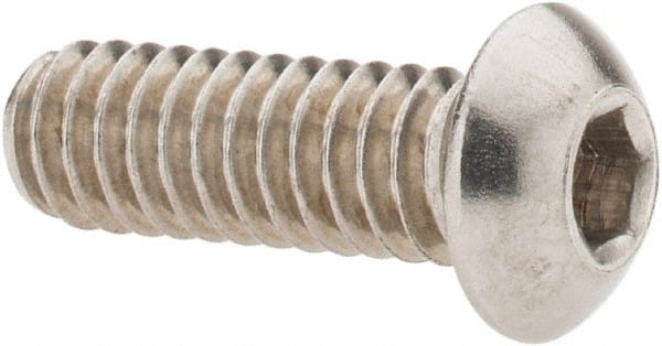 1/4-20 x 3/4 Button Head Socket Cap Screw Stainless Steel 18-8