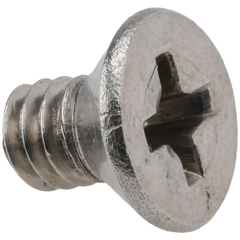 Machine Screw: #8-32, 1/4" Overall Length, Flat Head, Phillips - Grade 18-8 Stainless Steel, Bright/Uncoated Finish