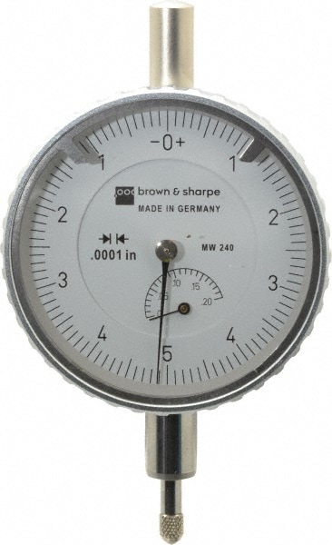 TESA Brown & Sharpe 14.8201 Dial Drop Indicator: 0.2" Range, 0-5-0 Dial Reading, 0.0001" Graduation, 2-1/4" Dial Dia Image