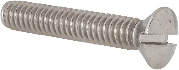 10-32 Slotted Oval Head Countersunk Machine Screws Stainless Steel 18-8 All Size 
