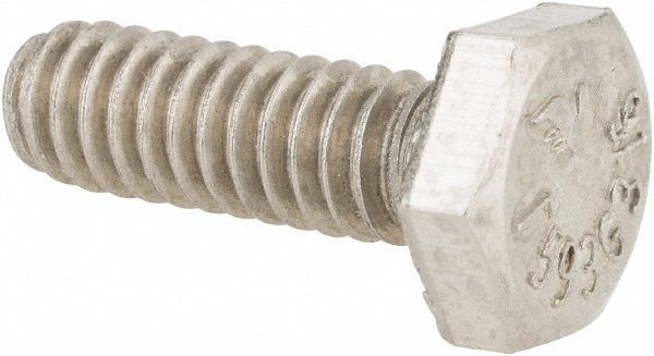 Hex Head Cap Screw: 1/4-20, 3/4" Length Under Head, Grade 316 Stainless Steel - 7/16" Hex