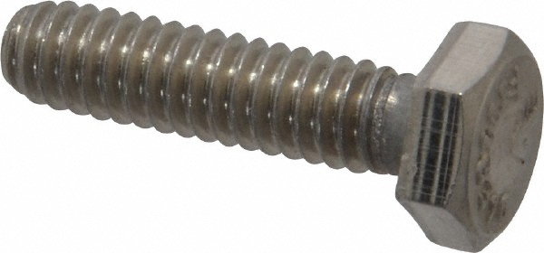 Value Collection 202847 Hex Head Cap Screw: 1/4-20 x 1", Grade 316 Stainless Steel Image