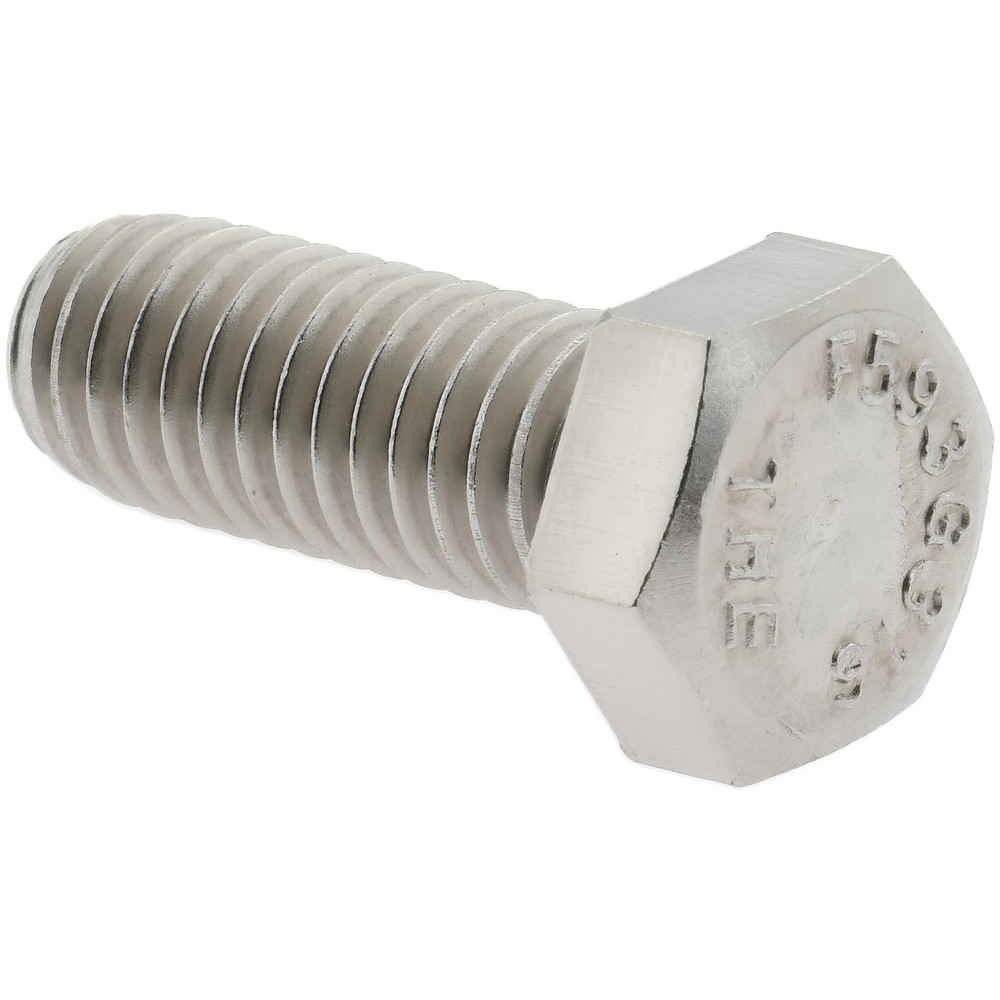 Hex Head Cap Screw: 3/8-16, 1" Length Under Head, Grade 316 Stainless Steel - 9/16" Hex