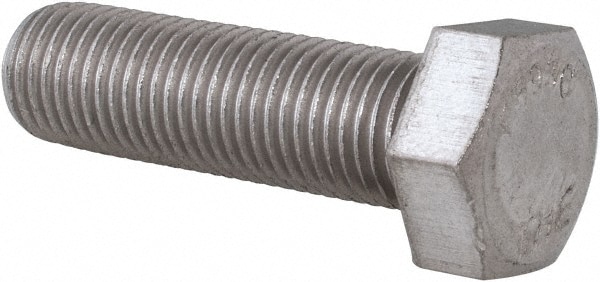 Value Collection R63038240 Hex Head Cap Screw: 3/8-24 x 1-1/4", Grade 18-8 Stainless Steel Image