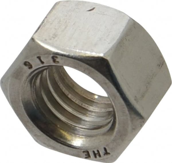 13 TPI Left Hand UNC 316 Stainless Steel Hex Nuts 1/2" 