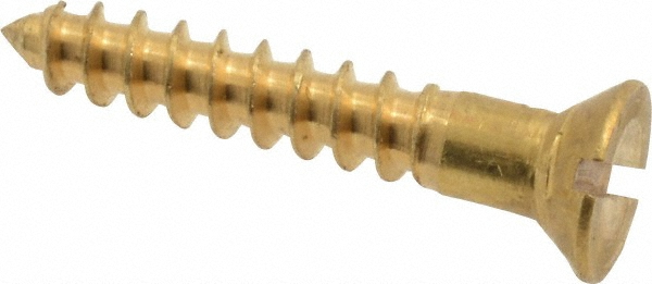 Value Collection 3RSWSF08100 #8, 1" OAL, Slotted Drive, Flat Head Wood Screw Image