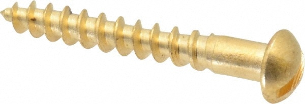 Value Collection 3RSWSR08104 #8, 1-1/4" Length Under Head, Slotted Drive, Round Head Wood Screw Image