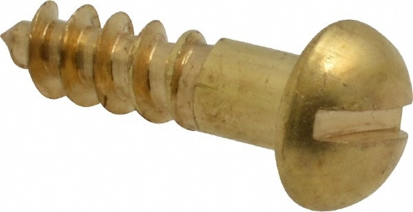 Value Collection 3RSWSR10012 #10, 3/4" Length Under Head, Slotted Drive, Round Head Wood Screw Image