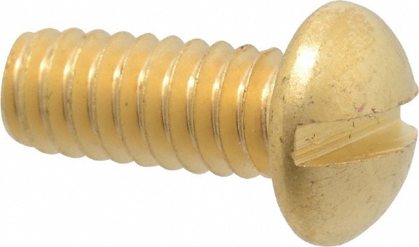 Value Collection R52000332 Machine Screw: 1/4-20 x 5/8", Round Head, Slotted Image