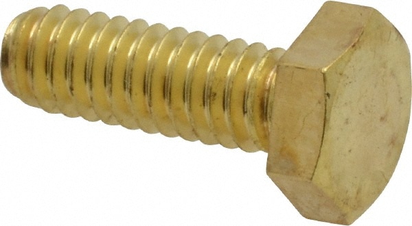 Value Collection R63091483 Hex Head Cap Screw: 1/4-20 x 3/4", Brass Image