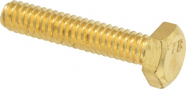 Value Collection R63091064 Hex Head Cap Screw: 1/4-20 x 1-1/4", Brass Image