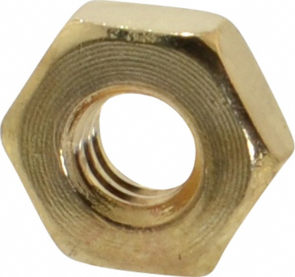 Value Collection 91604 #8-32 UNC Brass Right Hand Machine Screw Hex Nut Image