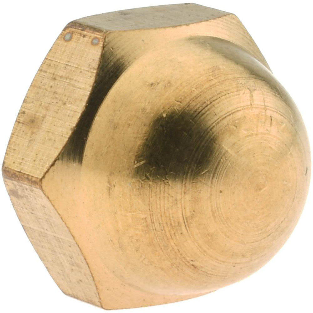 Value Collection R63092964 5/16-18" UNC, 9/16" Width Across Flats, Uncoated, Brass Acorn Nut Image
