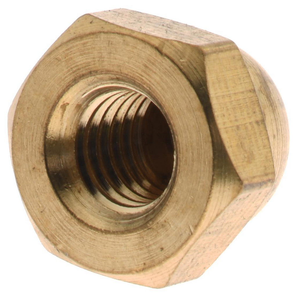 Value Collection R63092483 #10-32 UNF, 3/8" Width Across Flats, Uncoated, Brass Acorn Nut Image