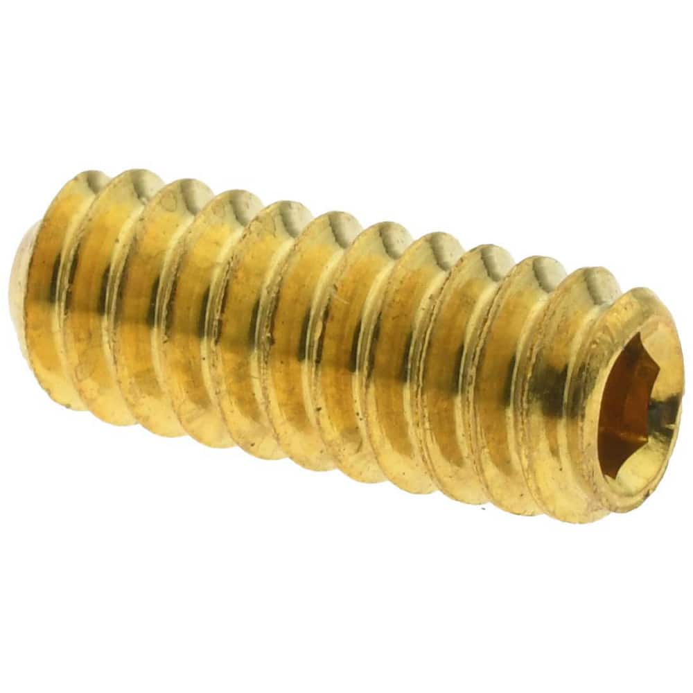 Value Collection - Set Screw: #10-24 x 1/2″, Cup Point, Brass - 67602607 -  MSC Industrial Supply