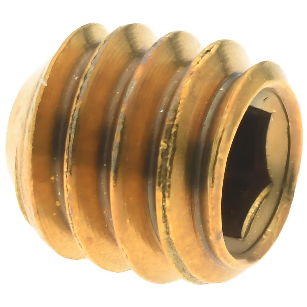 Value Collection - Set Screw: 1/4-20 x 3/8″, Cup Point, Brass - 67602847 -  MSC Industrial Supply