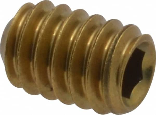 Value Collection - Set Screw: 1/4-20 x 3/8″, Cup Point, Brass