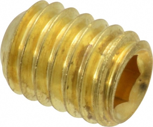 Value Collection R63642163 Set Screw: 3/8-16 x 1/2", Cup Point, Brass Image