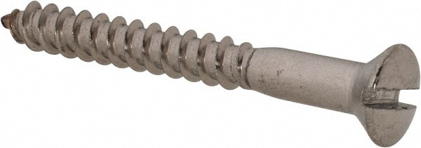 Value Collection R63644488 #8, 1-1/2" Length Under Head, Slotted Drive, Oval Head Wood Screw Image