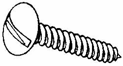 Value Collection R63611223 Sheet Metal Screw: #10, Truss Head, Slotted Image