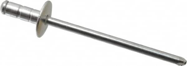 RivetKing. ABS41-43LRTP500 Blind Rivet: Size 41-43, Large Flange Dome Head, Aluminum Body, Steel Mandrel 