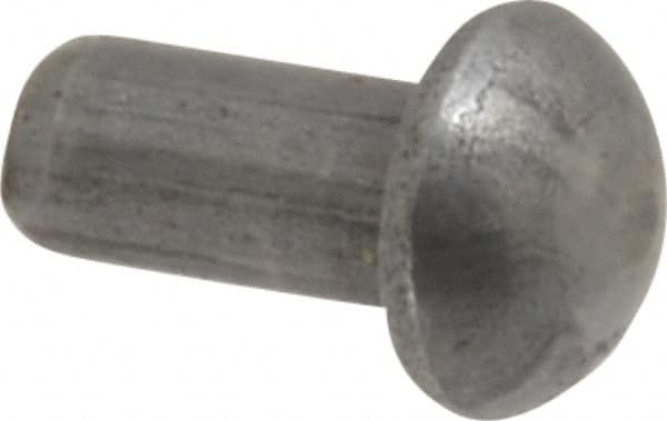 Rivets,Mild Steel Annealed  1/8" dia x 1" long Round/Head  50 off 