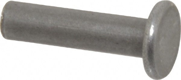 3/16" Body Diam, Countersunk Uncoated Steel Solid Rivet