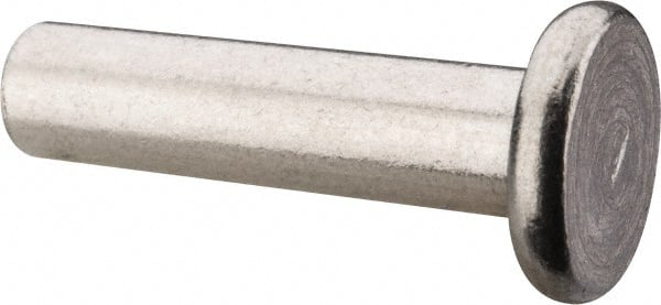 RivetKing. 25N100RFLAP/110 1/4" Body Diam, Flat Uncoated Aluminum Solid Rivet 