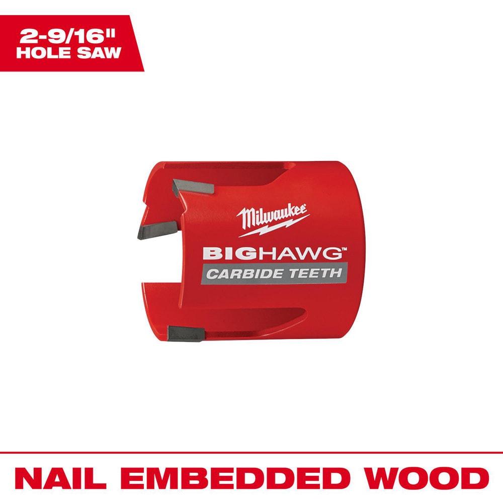 Hole Saws; Hole Saw Compatibility: Power Drills ; Saw Diameter (Inch): 2-9/16 ; Saw Material: Carbide Tipped ; Cutting Depth (Decimal Inch): 2.4300 ; Cutting Edge Style: Toothed ; Material Application: Abrasive Material; Wood
