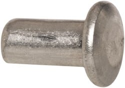 RivetKing® - 1/8″ Body Diam, Flat Uncoated Aluminum Solid Rivet