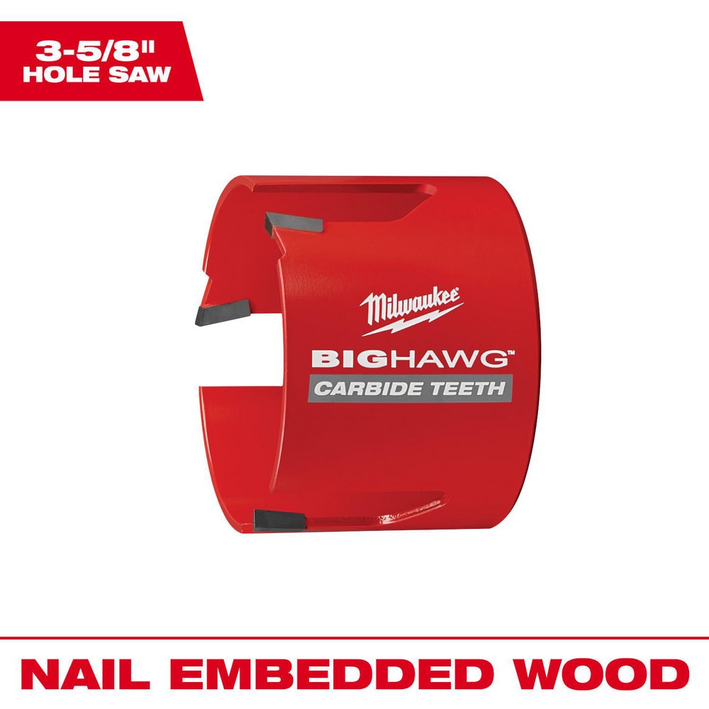 Hole Saws; Hole Saw Compatibility: Power Drills ; Saw Diameter (Inch): 3-5/8 ; Saw Material: Carbide Tipped ; Cutting Depth (Decimal Inch): 2.4300 ; Cutting Edge Style: Toothed ; Material Application: Abrasive Material; Wood