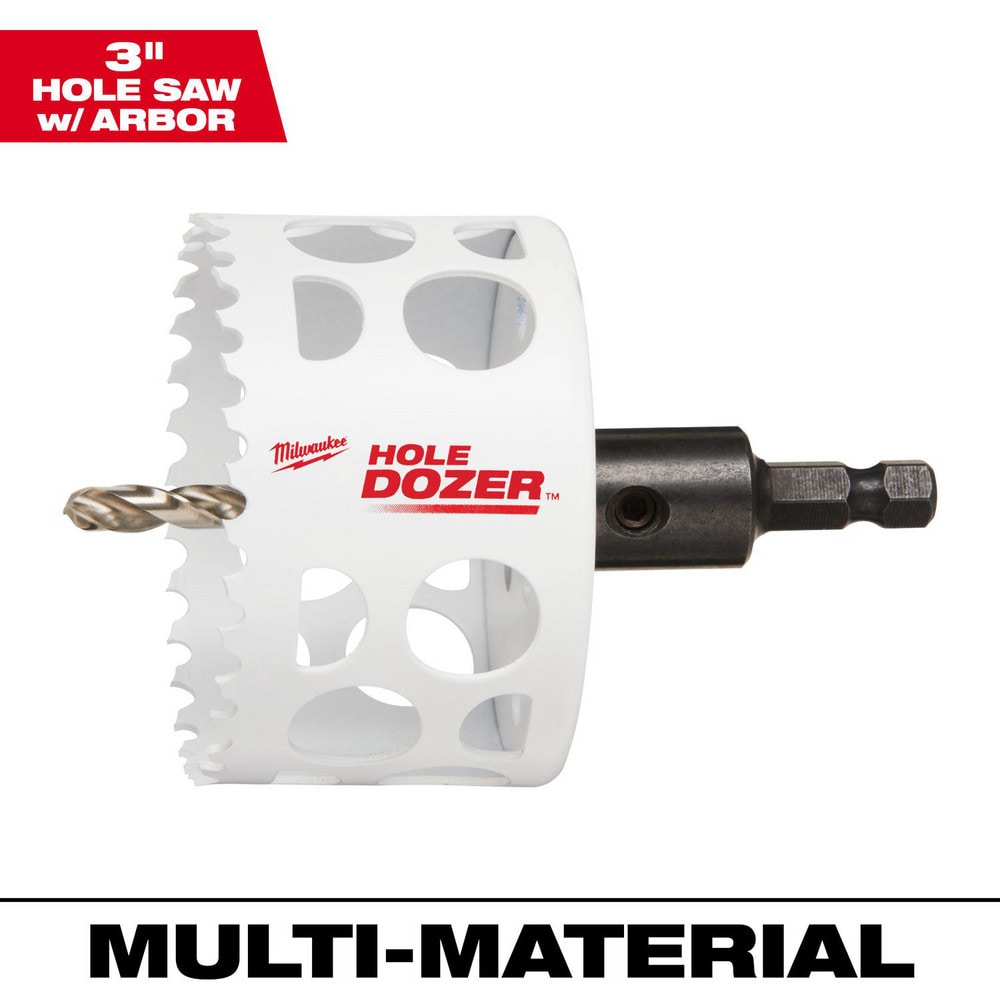 Hole Saws; Hole Saw Compatibility: Power Drills ; Saw Diameter (Inch): 3 ; Saw Material: Bi-Metal ; Cutting Depth (Decimal Inch): 1.8000 ; Cutting Edge Style: Toothed ; Material Application: Multipurpose