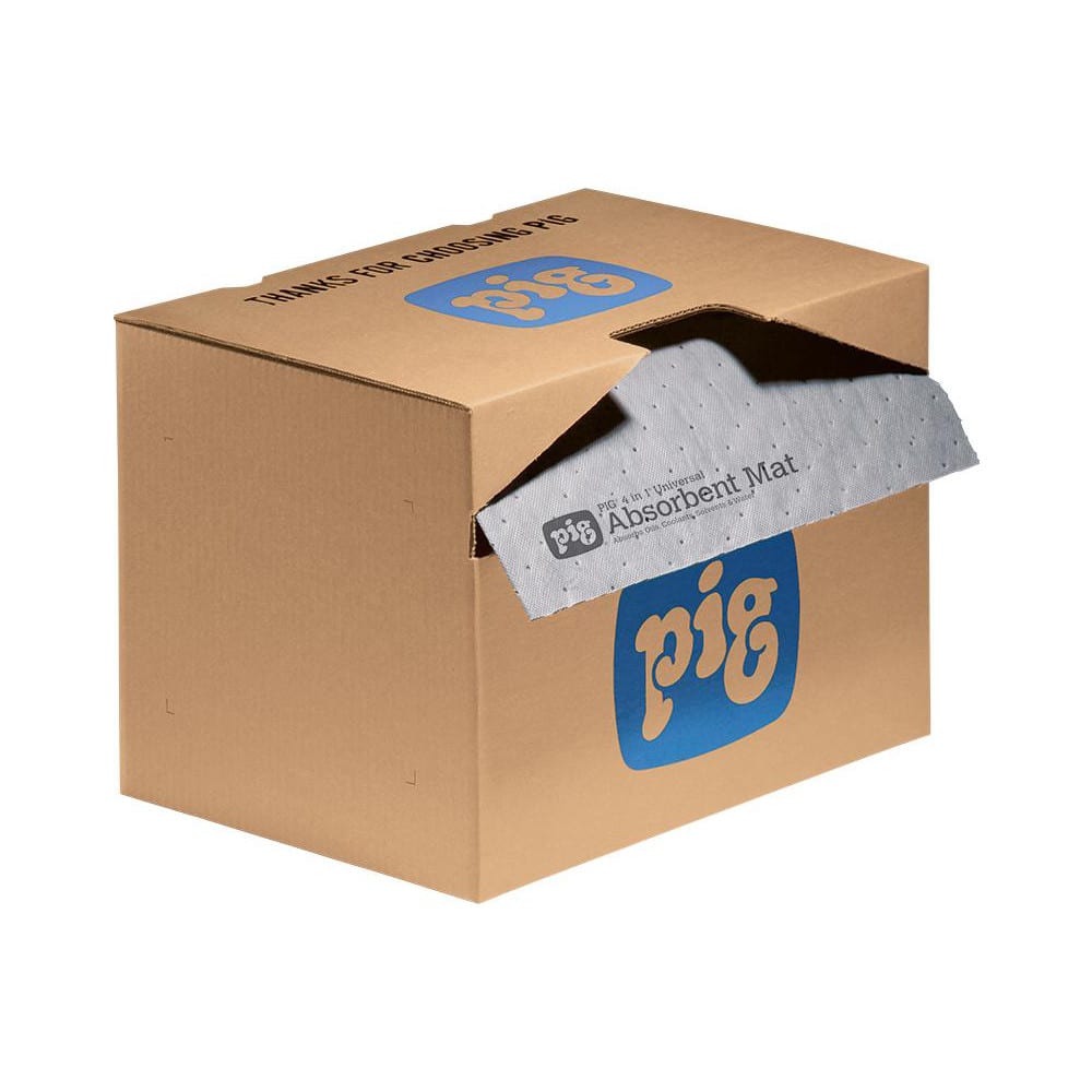 New Pig MAT284 Pads, Rolls & Mats; Product Type: Roll ; Application: Universal ; Overall Length (Feet): 80.00 ; Total Package Absorption Capacity: 9.2gal ; Material: Polypropylene ; Fluids Absorbed: Oil; Coolants; Solvents; Water; Universal 