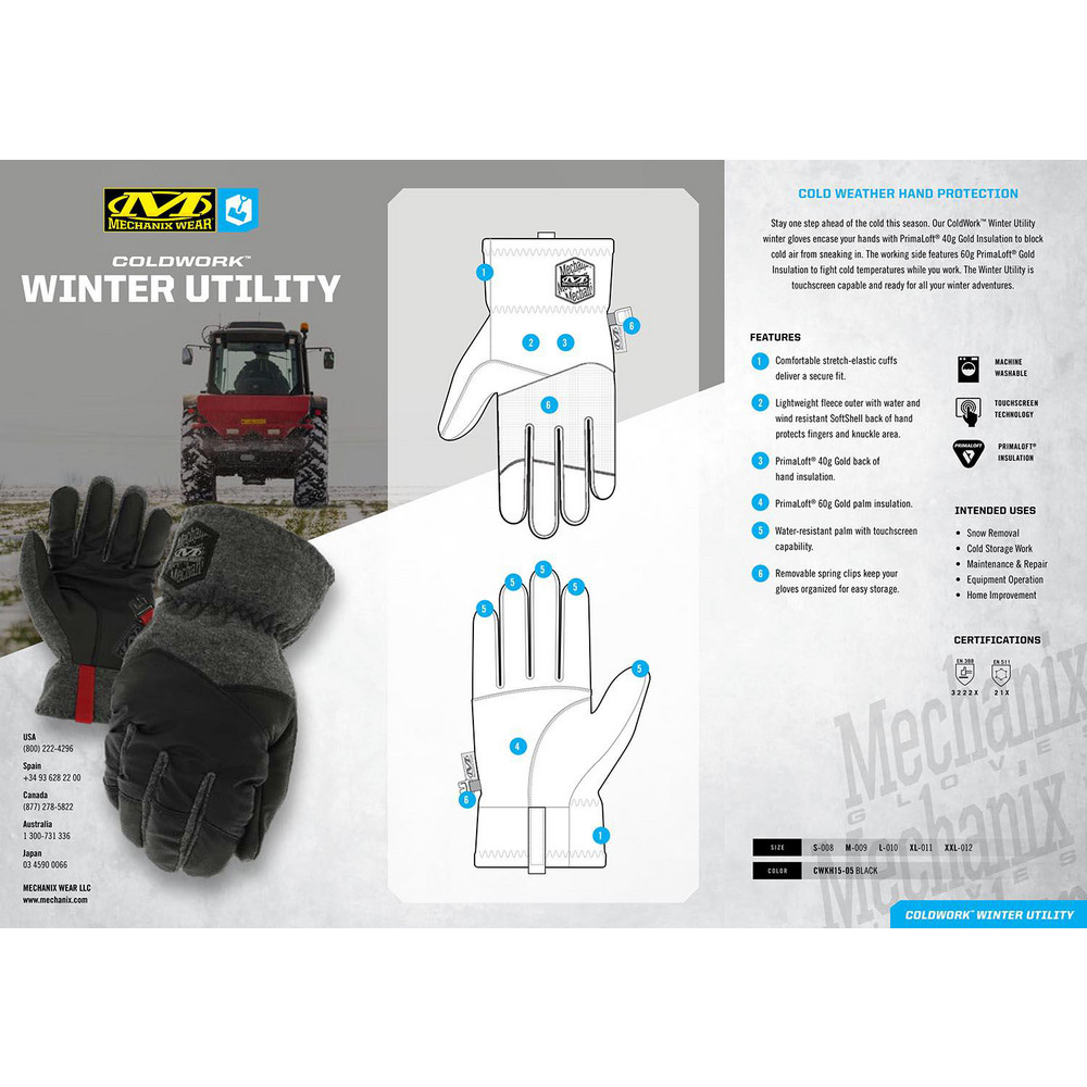 Mechanix Wear - Work Gloves: Coldwork Coldwork™ Winter Utility, Size ...