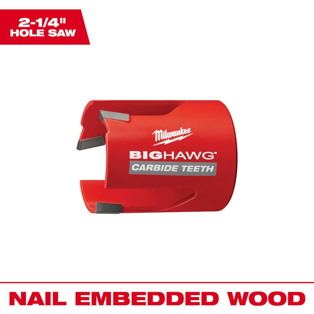 Hole Saws; Hole Saw Compatibility: Power Drills ; Saw Diameter (Inch): 2-1/4 ; Saw Material: Carbide Tipped ; Cutting Depth (Decimal Inch): 2.4300 ; Cutting Edge Style: Toothed ; Material Application: Abrasive Material; Wood
