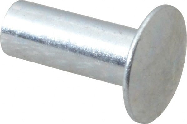 RivetKing® - 0.1 to 0.17″ Hole Diam, Round Head, Zinc Plated Steel, Semi  Tubular Rivet - 79455085 - MSC Industrial Supply