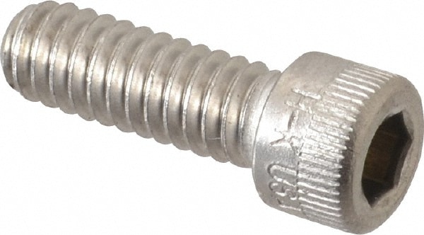 Holo-Krome PKG78058N025 Hex Head Cap Screw: 1/4-20 x 3/4", Grade 18-8 Stainless Steel, Passivated Finish Image