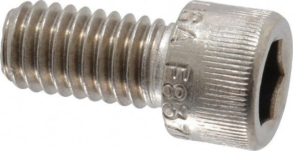 Holo-Krome PKG78094N010 Hex Head Cap Screw: 3/8-16 x 3/4", Grade 18-8 Stainless Steel, Passivated Finish Image