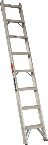 Louisville - 8 Steps, 8' High, Type IA Rating, Aluminum Shelf Ladder ...