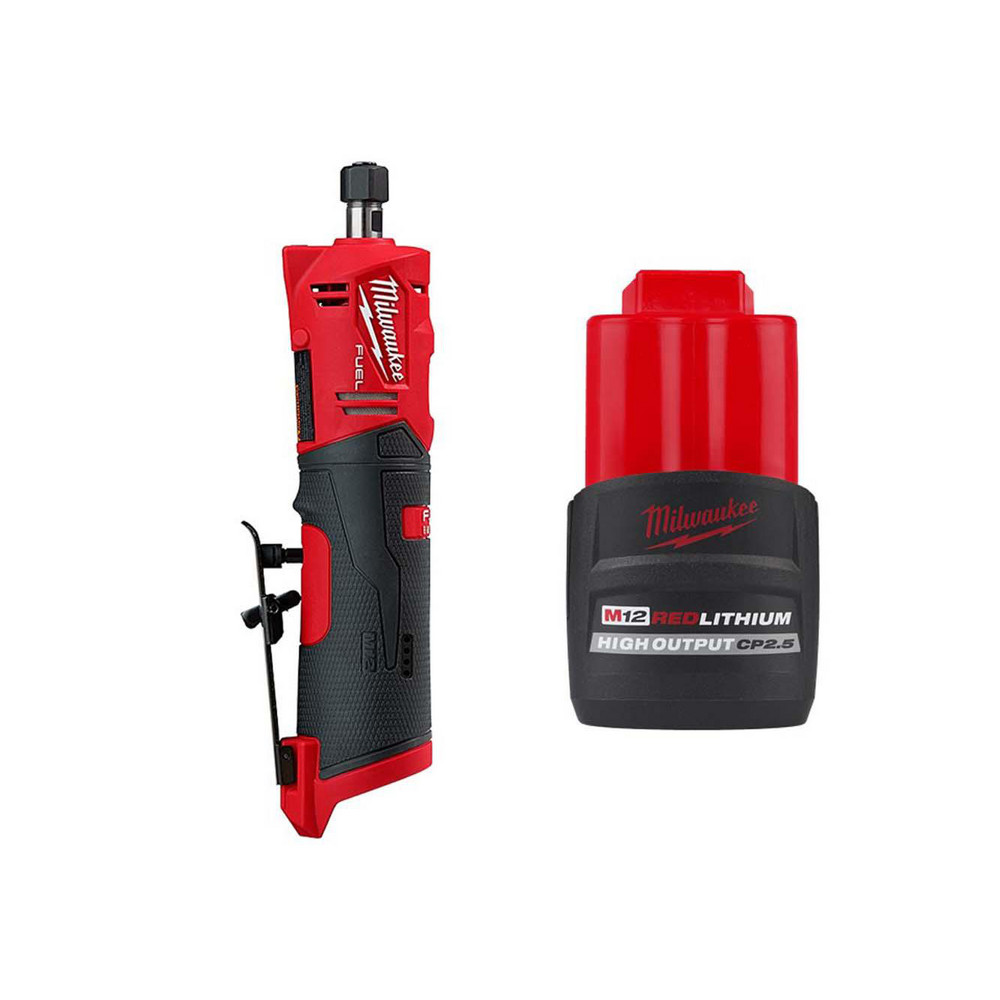 Cordless Die Grinders; Voltage: 12.00 ; No-Load RPM: 21000 ; Speed (RPM): 20000 ; Switch Type: Trigger ; Batteries Included: Yes ; Battery Chemistry: Lithium-ion