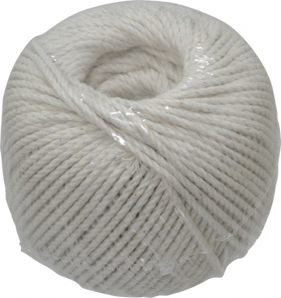 Cable-Cord Twine: 0.095" Twine Dia, Seine, White