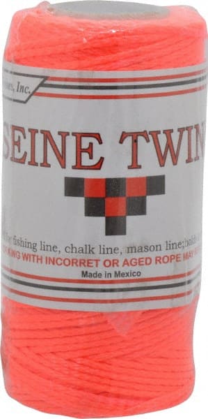 Value Collection Braided Twine: Nylon, Orange - 155 lb Breaking Strength | Part #51586