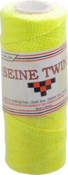 Value Collection Braided Twine: Nylon, Yellow - 155 lb Breaking Strength | Part #51588