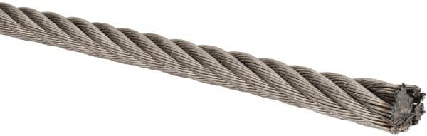 Lift-All - 3/8 Inch Diameter Stainless Steel Wire Rope, Priced as 1'  Increments, 200' Total Coil Length - 67678888 - MSC Industrial Supply