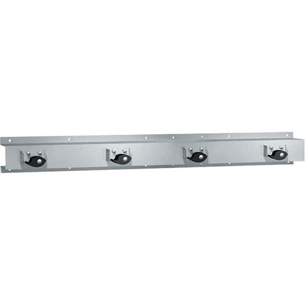 ASI-American Specialties, Inc. 0796-3 Mop & Broom Wall Hooks; Wall Hook Type: Mop Holder ; Material: Stainless Steel ; Finish: Satin ; Maximum Load Capacity: 10.0lb ; Number of Holders: 3.0 
