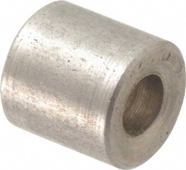 Round Circuit Board Spacer: #4 Screw, 1/4" OAL, 0.116" ID, 1/4" OD, Stainless Steel