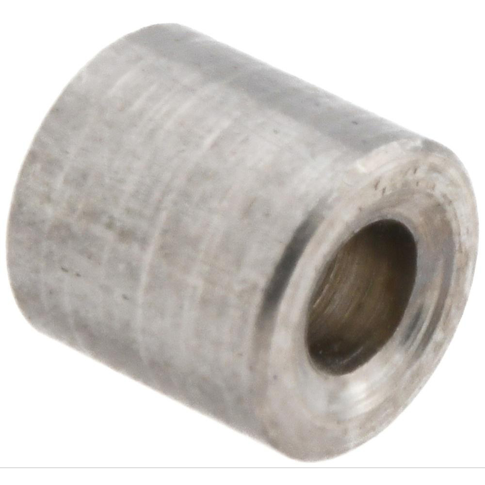 Round Circuit Board Spacer: #4 Screw, 1/4" OAL, 0.116" ID, 1/4" OD, Stainless Steel - Grade 18-8 & 303, QQ-S-763, Uncoated