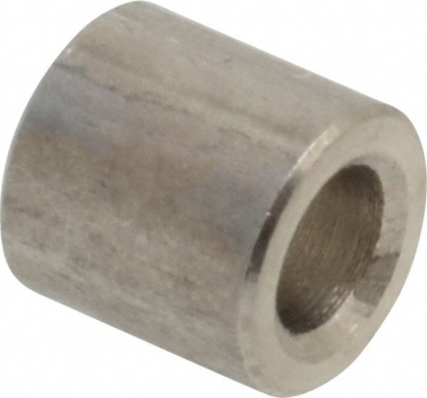 Round Circuit Board Spacer: #6 Screw, 1/4" OAL, 0.141" ID, 1/4" OD, Stainless Steel