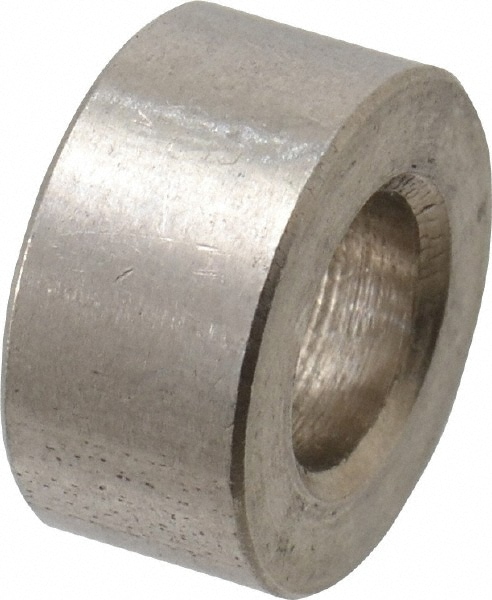 Round Circuit Board Spacer: 1/4" Screw, 1/4" OAL, 0.257" ID, 1/2" OD, Stainless Steel